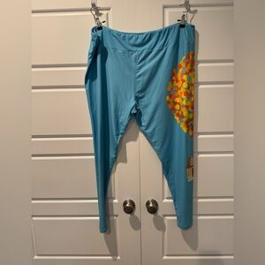 Disney authentic Pixar Movie “UP” Blue Balloon House Leggings Women’s Size 3X